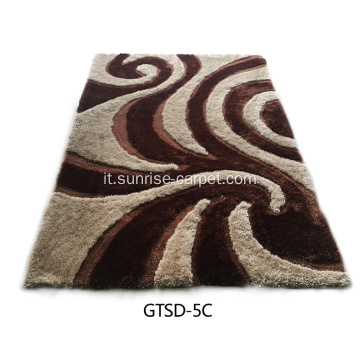 Mix design shaggy di tappeti elastici e di seta